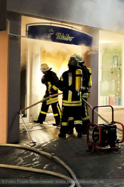 Feuer in Hagen Haspe Tchibo Filiale Voerder Strasse